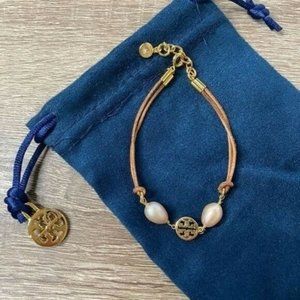Brand new Tory Burch pearl bracelet in brown